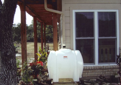 Rainwater cellecting system installed