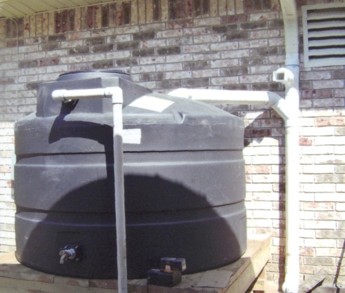 Rainwater cellector tank setup